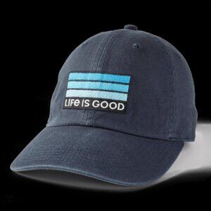 Life is Good Striped Patch Chill Cap NWT